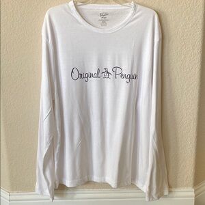 Penguin White Graphic Long Sleeve Tee Size XL
